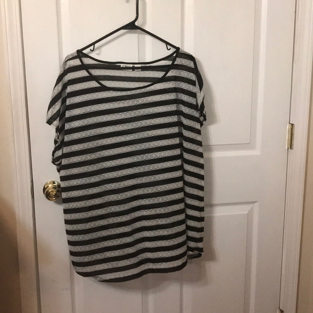 Black and white stripe shirt